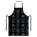 Ghost Samurai Mask Pattern Print Bib Apron With Pocket