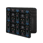 Ghost Samurai Mask Pattern Print Bifold Wallet