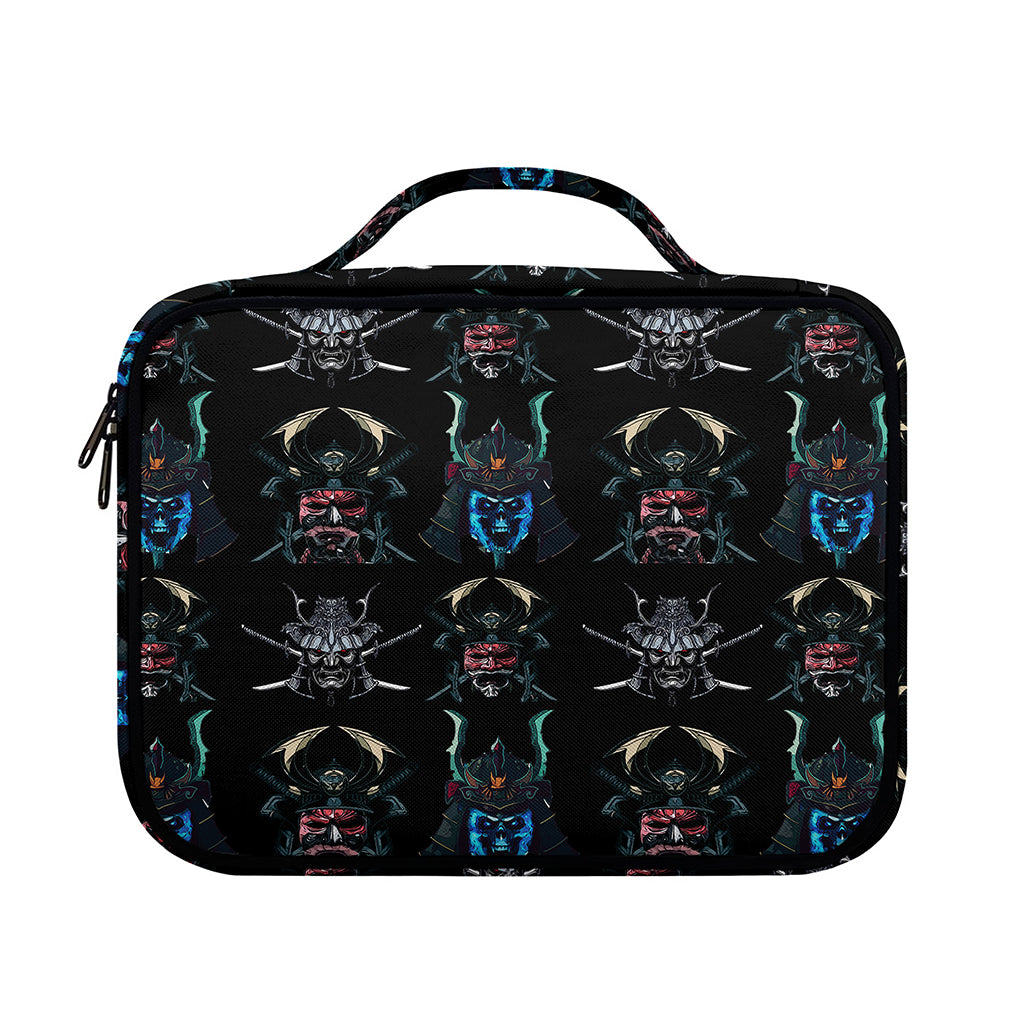 Ghost Samurai Mask Pattern Print Briefcase Bible Bag