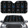 Ghost Samurai Mask Pattern Print Car Windshield Sun Shade