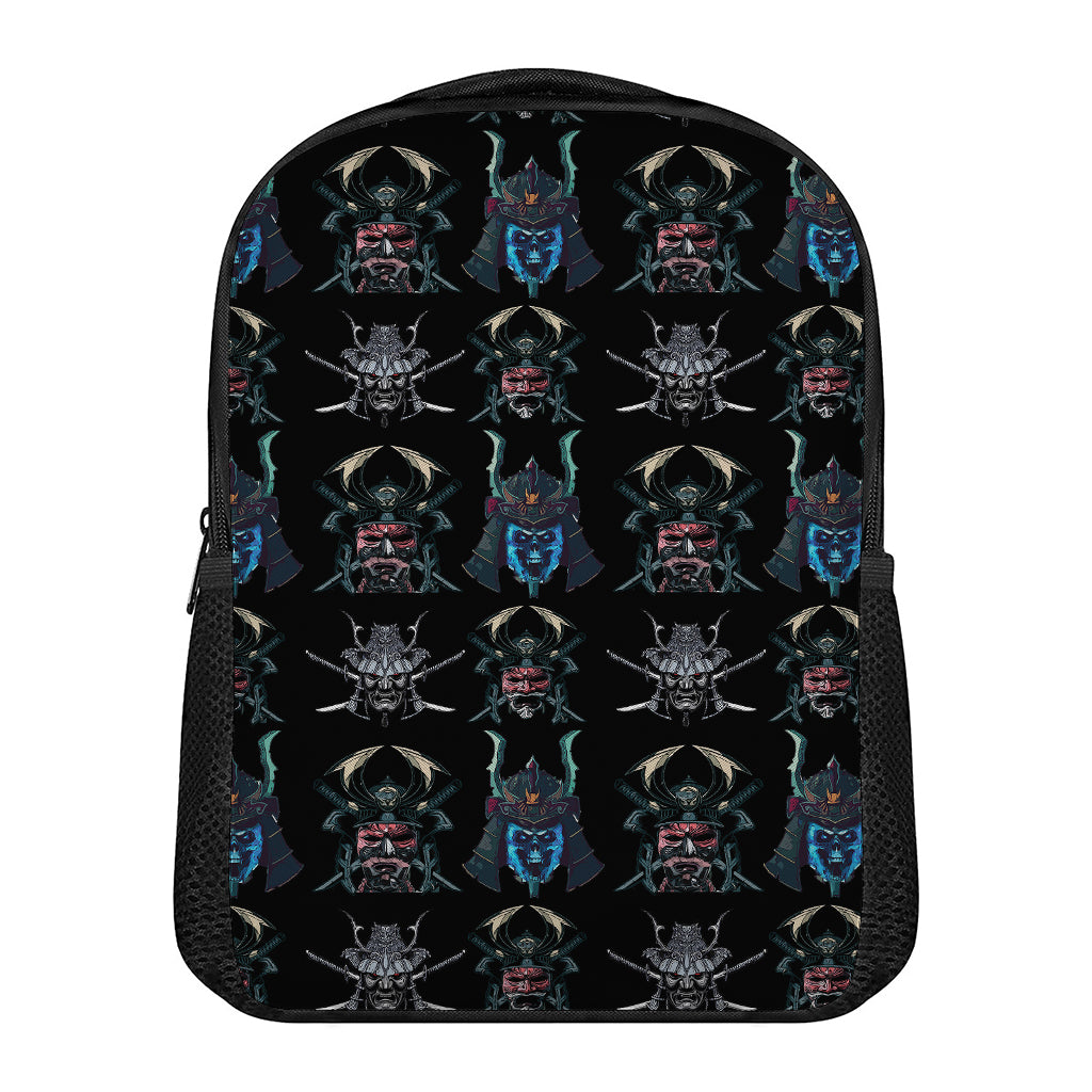 Ghost Samurai Mask Pattern Print Casual Backpack