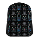 Ghost Samurai Mask Pattern Print Casual Backpack