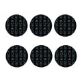 Ghost Samurai Mask Pattern Print Coaster Set