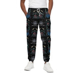 Ghost Samurai Mask Pattern Print Cotton Pants