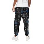 Ghost Samurai Mask Pattern Print Cotton Pants