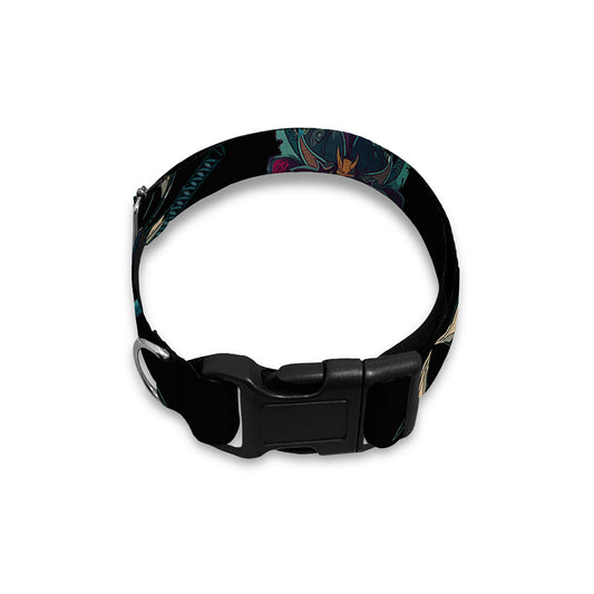Ghost Samurai Mask Pattern Print Dog Collar