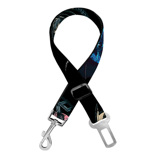 Ghost Samurai Mask Pattern Print Dog Seat Belt