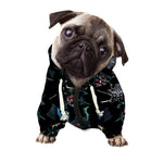 Ghost Samurai Mask Pattern Print Dog Zip Up Hoodie