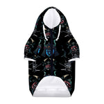 Ghost Samurai Mask Pattern Print Dog Zip Up Hoodie