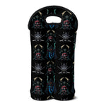 Ghost Samurai Mask Pattern Print Double Neoprene Wine Tote