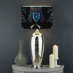 Ghost Samurai Mask Pattern Print Drum Lamp Shade