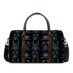 Ghost Samurai Mask Pattern Print Duffle Bag