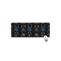 Ghost Samurai Mask Pattern Print Extended Mouse Pad
