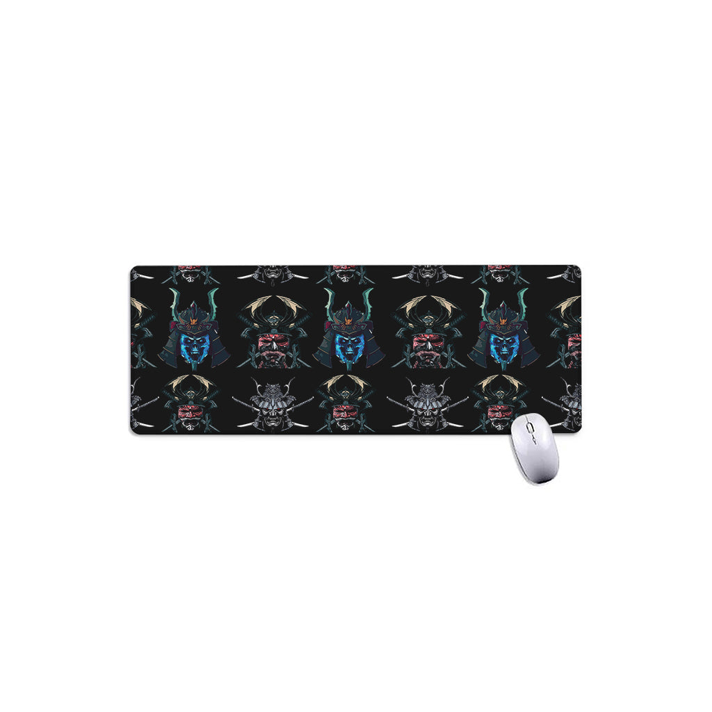 Ghost Samurai Mask Pattern Print Extended Mouse Pad