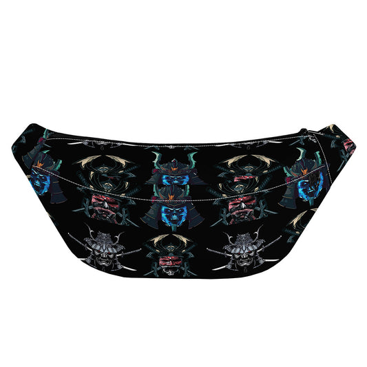 Ghost Samurai Mask Pattern Print Fanny Pack