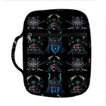 Ghost Samurai Mask Pattern Print Front Pocket Bible Bag