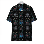 Ghost Samurai Mask Pattern Print Hawaiian Shirt