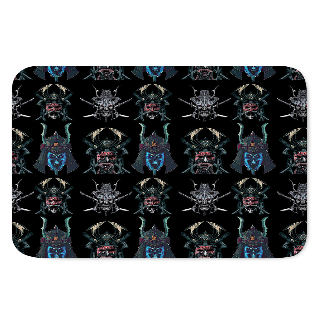 Ghost Samurai Mask Pattern Print Indoor Door Mat