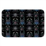 Ghost Samurai Mask Pattern Print Indoor Door Mat
