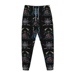 Ghost Samurai Mask Pattern Print Jogger Pants