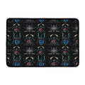 Ghost Samurai Mask Pattern Print Kitchen Mat