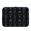 Ghost Samurai Mask Pattern Print Laptop Sleeve
