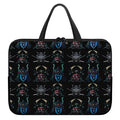 Ghost Samurai Mask Pattern Print Laptop Sleeve With Handle