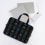 Ghost Samurai Mask Pattern Print Laptop Sleeve With Handle