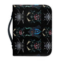 Ghost Samurai Mask Pattern Print Leather Bible Cover