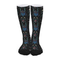 Ghost Samurai Mask Pattern Print Long Socks