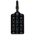 Ghost Samurai Mask Pattern Print Luggage Tag