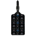 Ghost Samurai Mask Pattern Print Luggage Tag