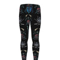 Ghost Samurai Mask Pattern Print Men's Leggings