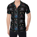 Ghost Samurai Mask Pattern Print Men's Shirt