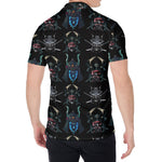 Ghost Samurai Mask Pattern Print Men's Shirt