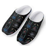 Ghost Samurai Mask Pattern Print Mesh Casual Shoes