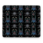 Ghost Samurai Mask Pattern Print Mouse Pad