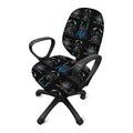 Ghost Samurai Mask Pattern Print Office Chair Cover
