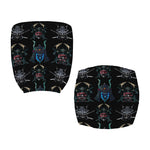 Ghost Samurai Mask Pattern Print Office Chair Cover