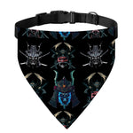 Ghost Samurai Mask Pattern Print Over The Collar Dog Bandana