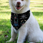 Ghost Samurai Mask Pattern Print Over The Collar Dog Bandana