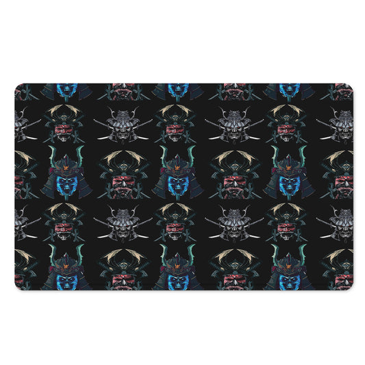 Ghost Samurai Mask Pattern Print Polyester Doormat