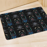 Ghost Samurai Mask Pattern Print Polyester Doormat