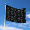 Ghost Samurai Mask Pattern Print Polyester Flag