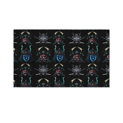 Ghost Samurai Mask Pattern Print Polyester Flag
