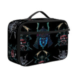 Ghost Samurai Mask Pattern Print Portable Lunch Bag