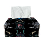 Ghost Samurai Mask Pattern Print Rectangle Tissue Box Cover