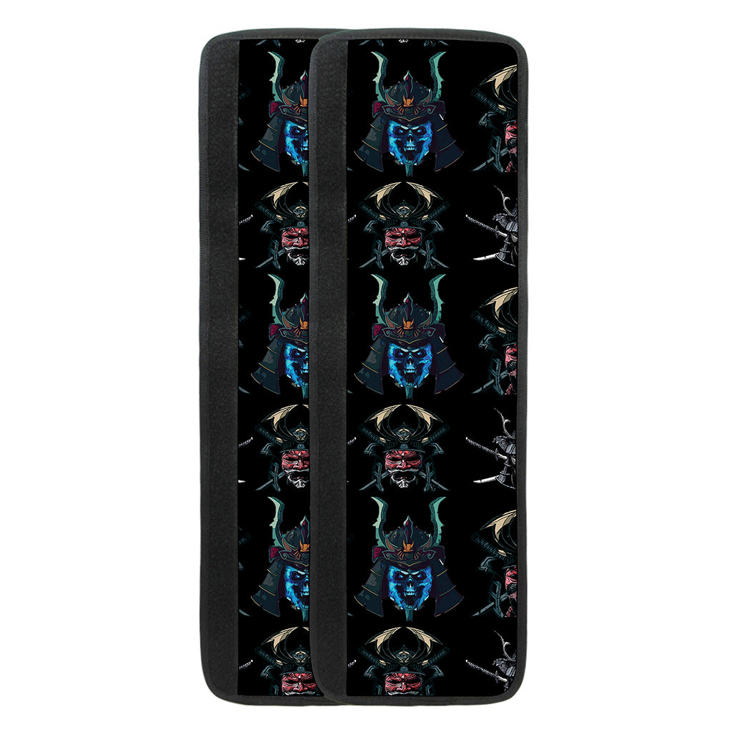 Ghost Samurai Mask Pattern Print Refrigerator Handle Covers