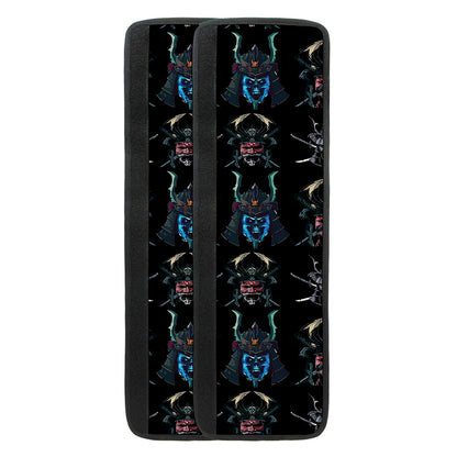 Ghost Samurai Mask Pattern Print Refrigerator Handle Covers