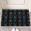 Ghost Samurai Mask Pattern Print Rubber Doormat